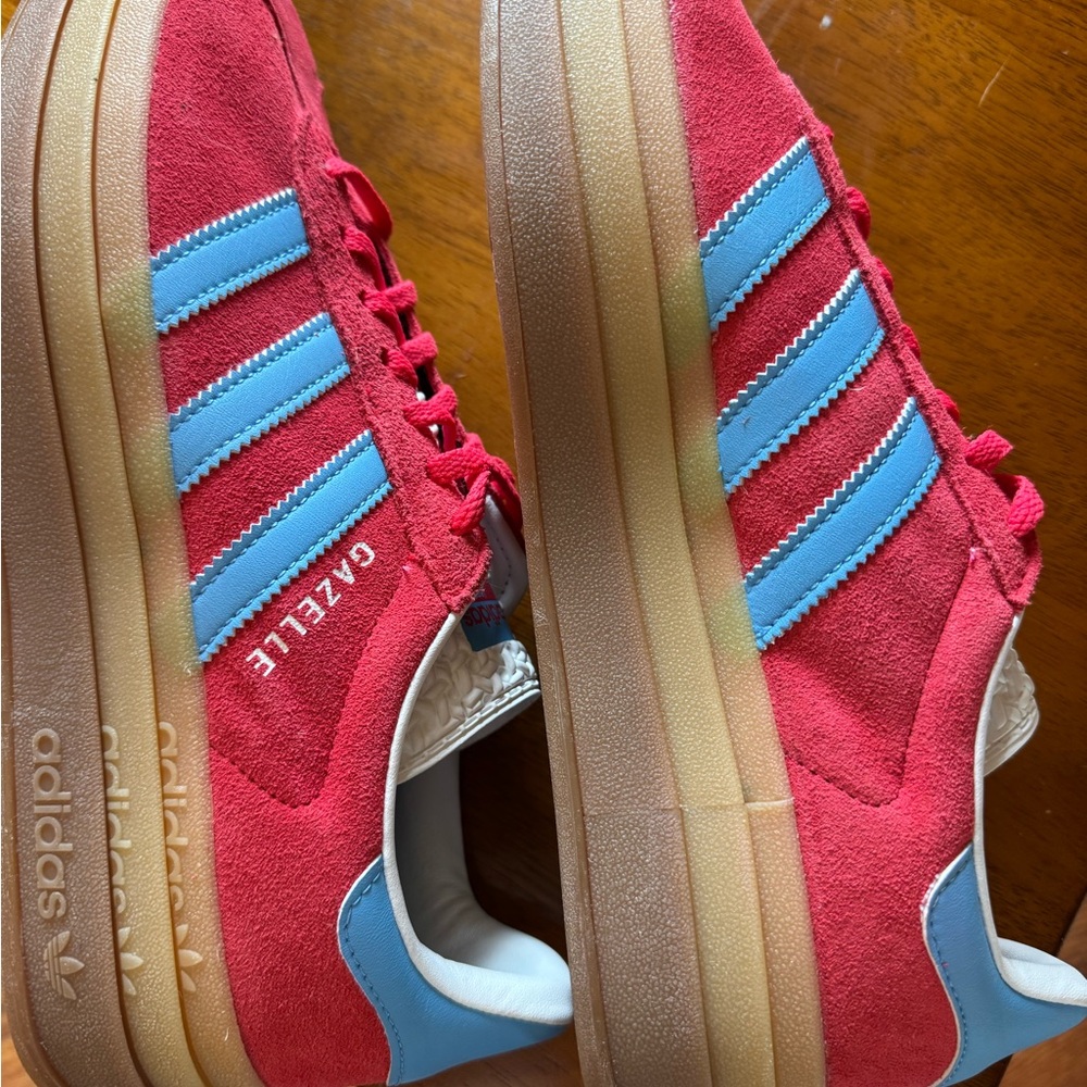 Adidas Gazelle Red and Light Blue Sneakers Mens 10